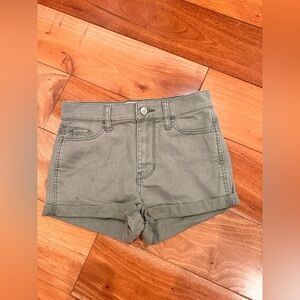 Hollister Olive Green High Rise Shorts